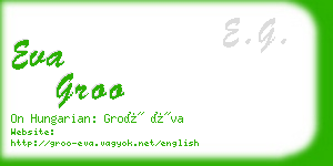 eva groo business card